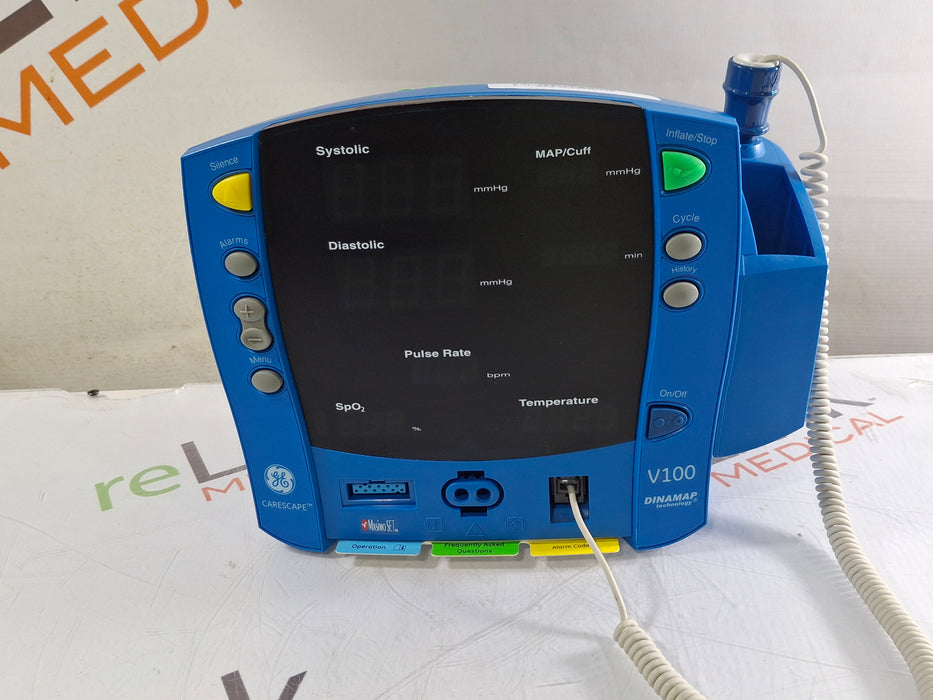 GE Healthcare Dinamap V100 - NIBP, SpO2, Temp Vital Signs Monitor