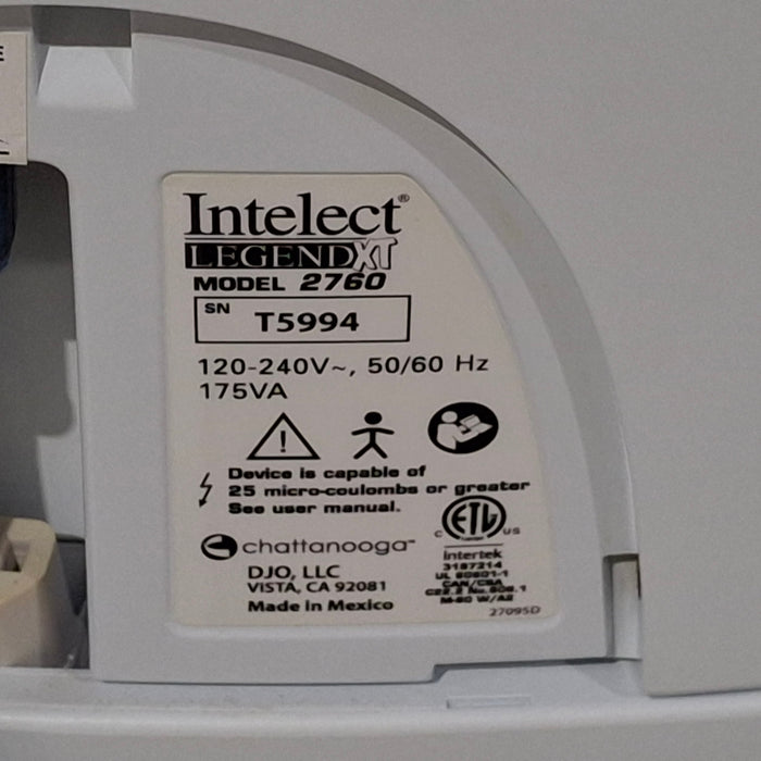 Chattanooga Group Model 2760 Intelect Legend XT