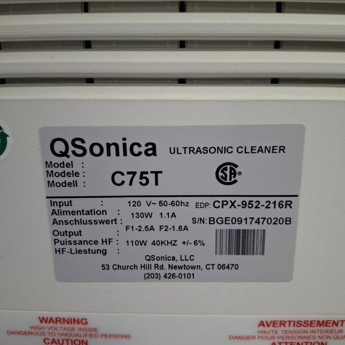 Qsonica C75T Ultrasonic cleaner