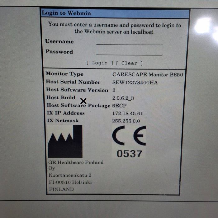 GE Healthcare GE Healthcare Carescape B650 Emergency Care Patient Monitor Patient Monitors reLink Online