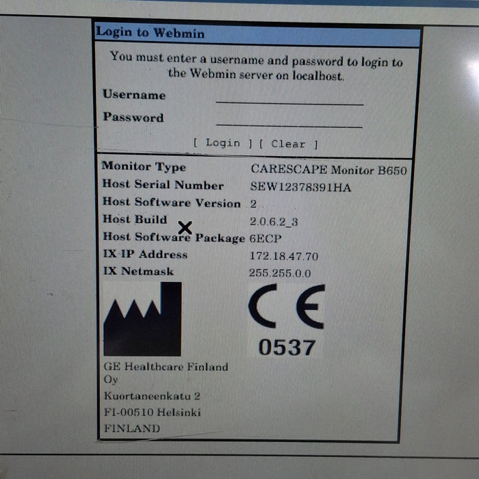 GE Healthcare GE Healthcare Carescape B650 Emergency Care Patient Monitor Patient Monitors reLink Online