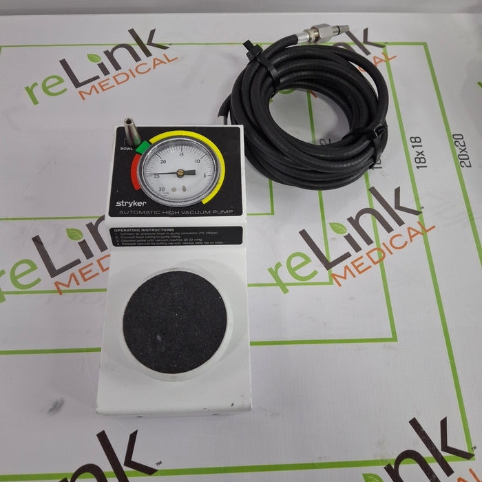 Stryker 206-500 Automatic High Vacuum Foot Pump
