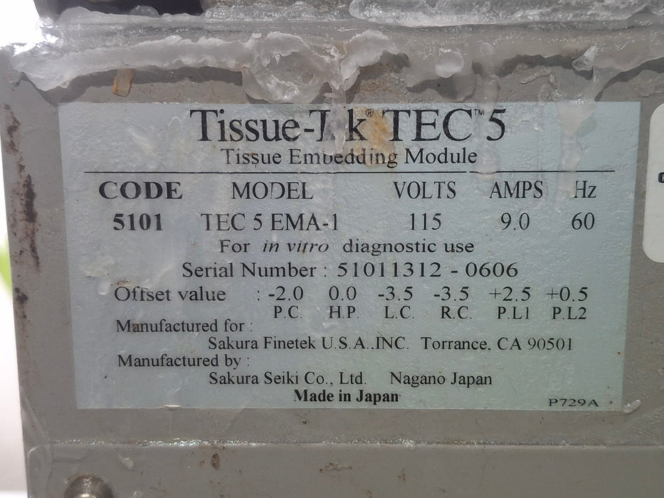 SAKURA Tissue-Tek TEC 5 Embedding Station