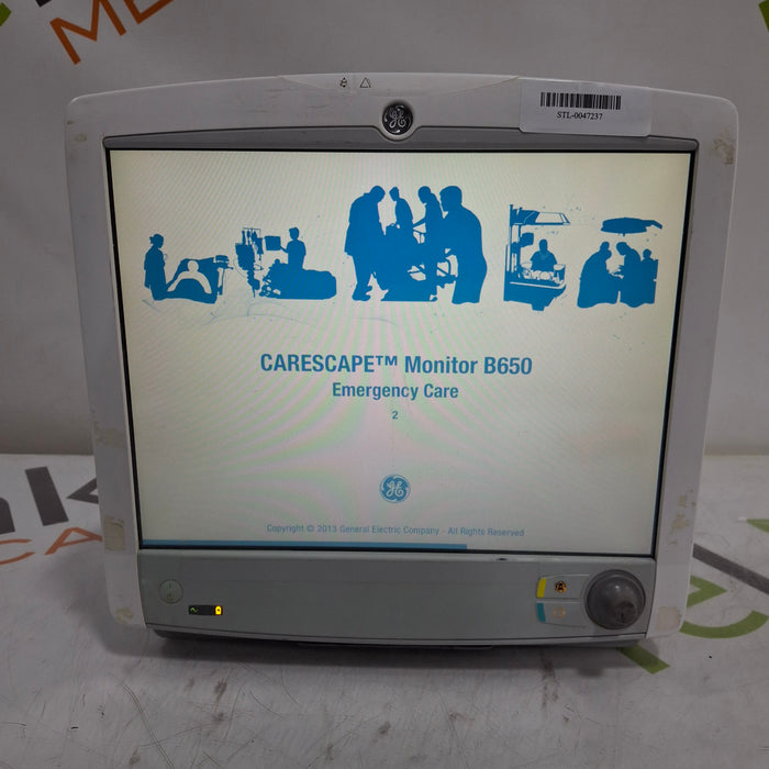 GE Healthcare Carescape B650 Emergency Care Patient Monitor