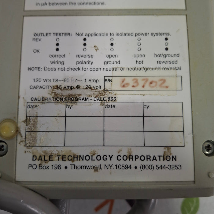 Fluke Dale 600 Safety Analyzer