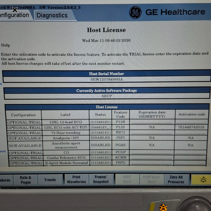 GE Healthcare Carescape B650 Emergency Care Patient Monitor