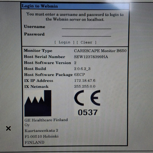 GE Healthcare GE Healthcare Carescape B650 Emergency Care Patient Monitor Patient Monitors reLink Online