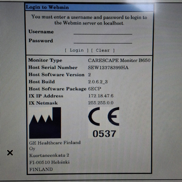 GE Healthcare GE Healthcare Carescape B650 Emergency Care Patient Monitor Patient Monitors reLink Online
