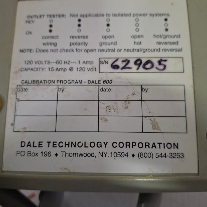 Fluke Dale 600 Safety Analyzer