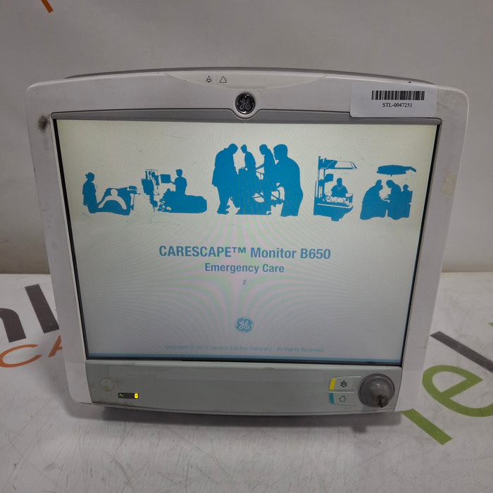 GE Healthcare Carescape B650 Emergency Care Patient Monitor