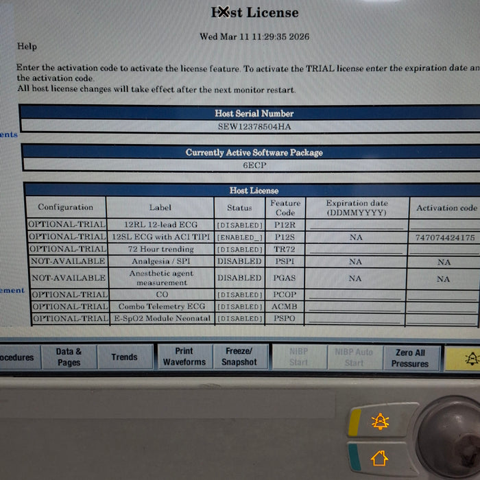 GE Healthcare Carescape B650 Emergency Care Patient Monitor