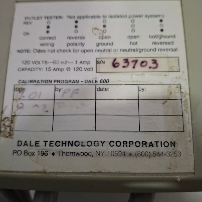 Fluke Dale 600 Safety Analyzer