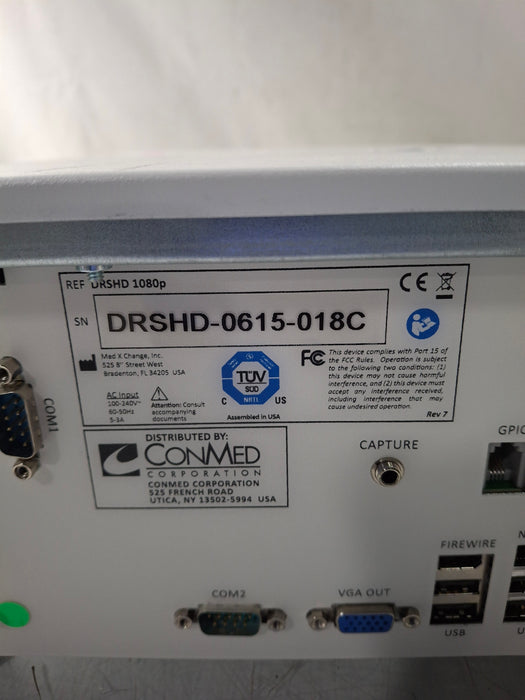 ConMed DRSHD 1080p HD Digital Recording System/image Capture System