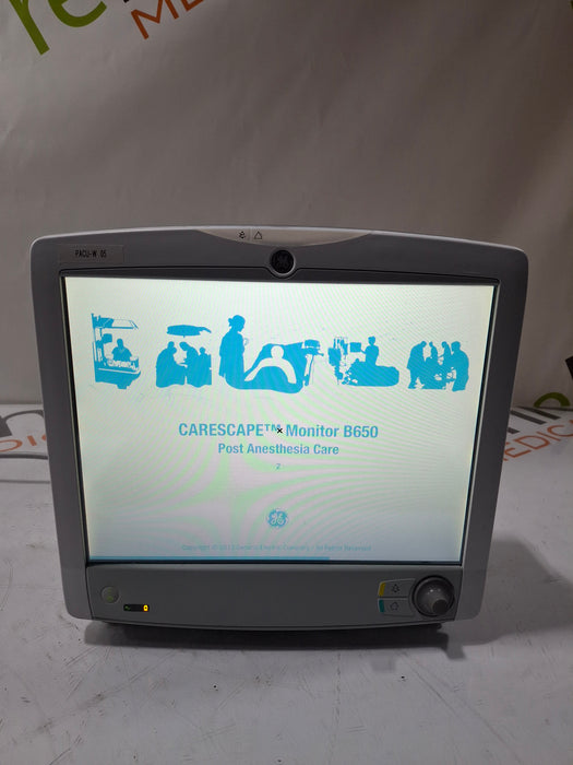 GE Healthcare Carescape B650 Post Anesthesia Care Patient Monitor