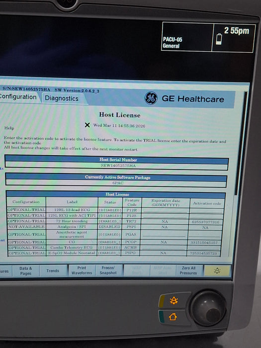 GE Healthcare Carescape B650 Post Anesthesia Care Patient Monitor