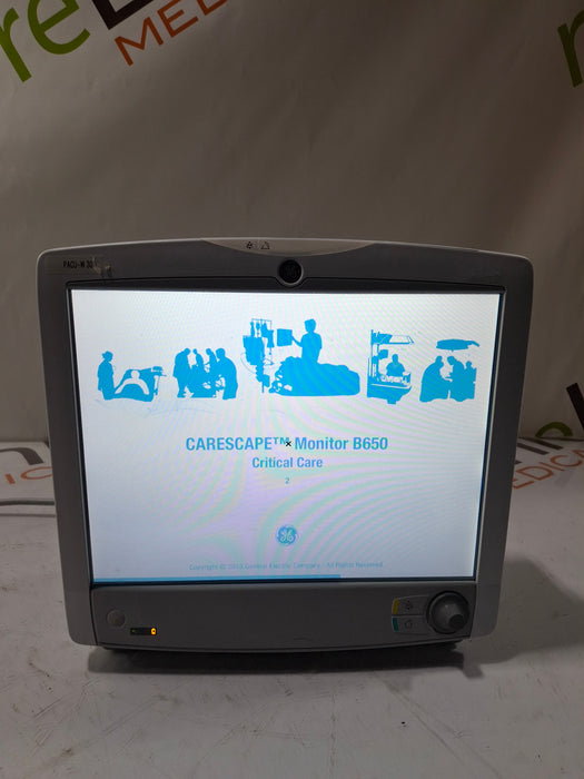 GE Healthcare Carescape B650 Critical Care Patient Monitor