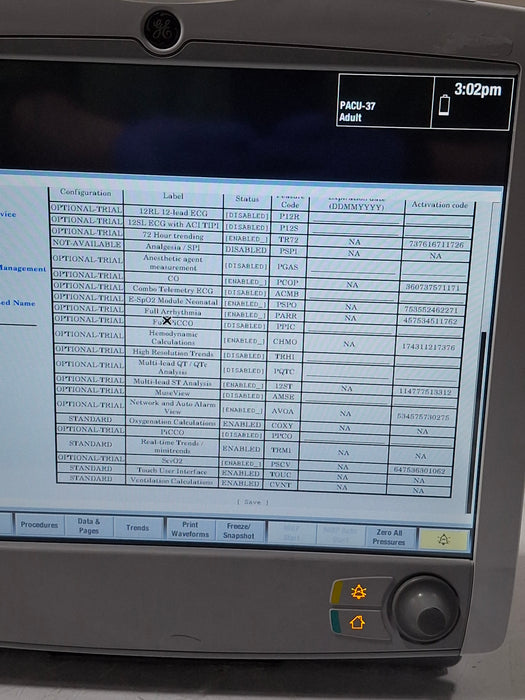 GE Healthcare Carescape B650 Critical Care Patient Monitor