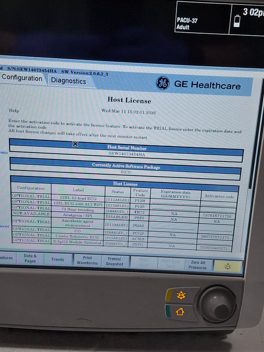 GE Healthcare Carescape B650 Critical Care Patient Monitor