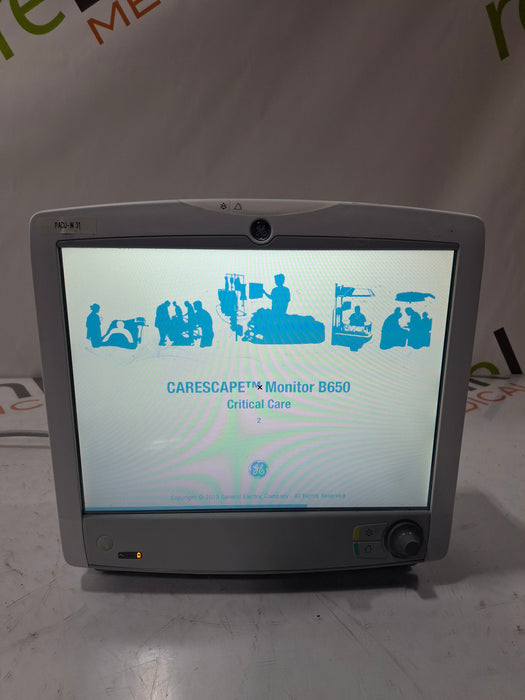 GE Healthcare GE Healthcare Carescape B650 Critical Care Patient Monitor Patient Monitors reLink Online