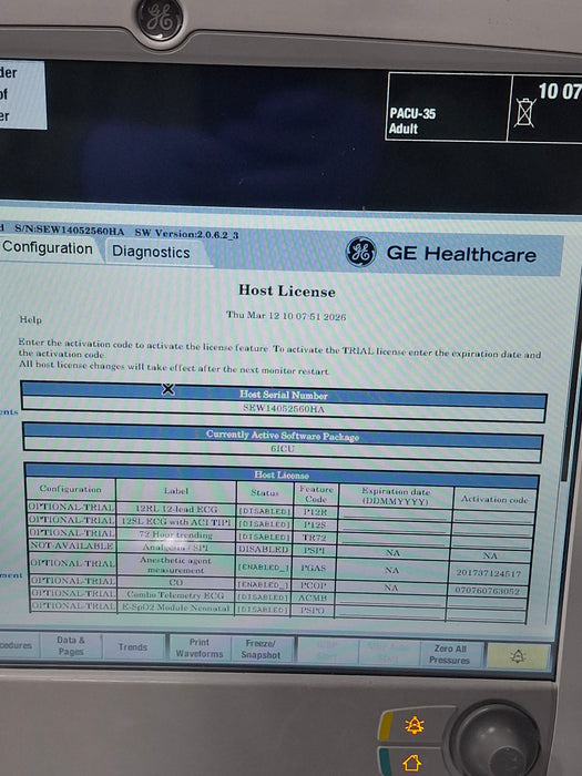 GE Healthcare Carescape B650 Critical Care Patient Monitor
