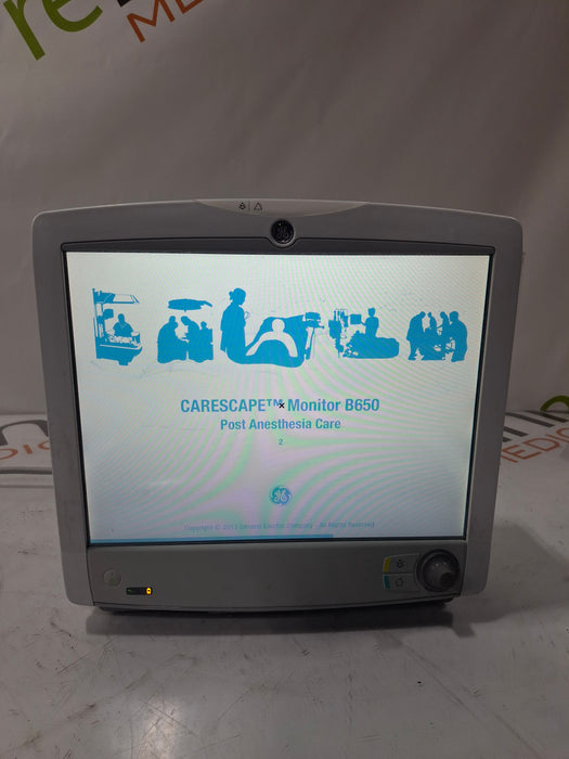 GE Healthcare Carescape B650 Post Anesthesia Care Patient Monitor