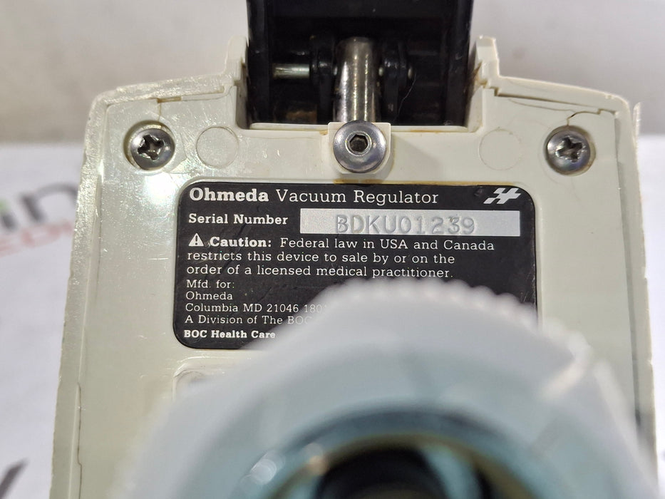 Ohmeda Medical Ohmeda Medical Vacuum Regulator Respiratory reLink Online