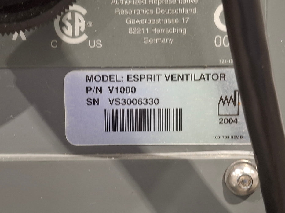 Respironics Esprit Ventilator