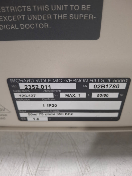 Richard Wolf 2352 Bipolar Generator