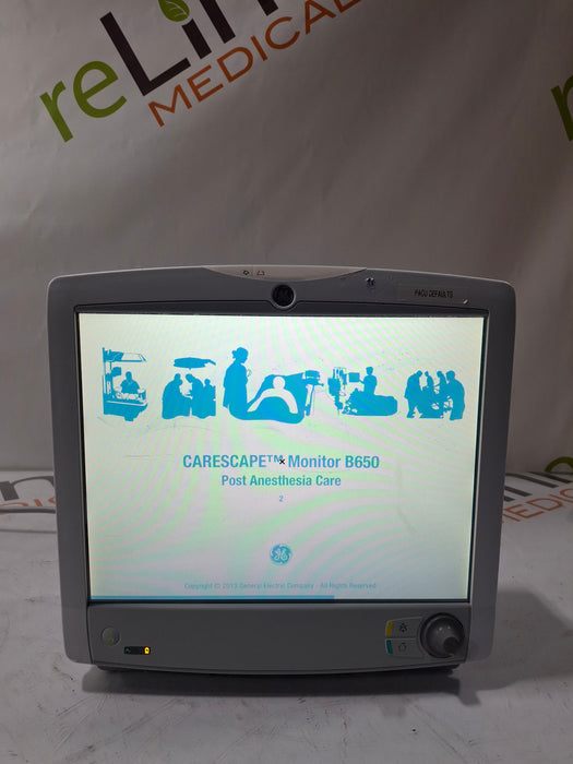 GE Healthcare Carescape B650 Post Anesthesia Care Patient Monitor