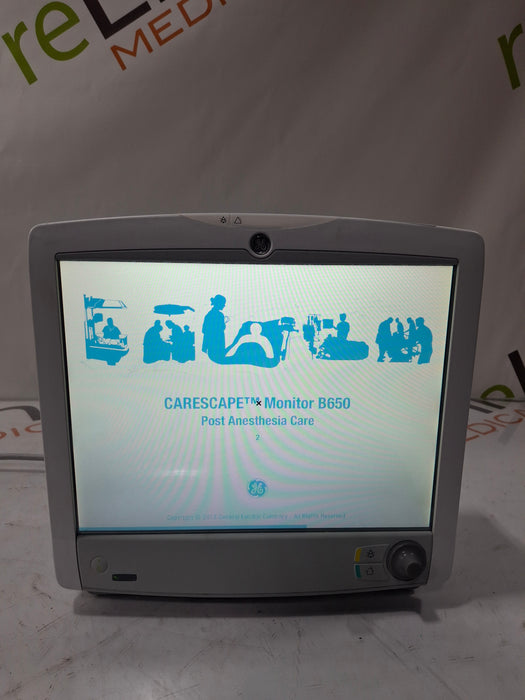 GE Healthcare Carescape B650 Post Anesthesia Care Patient Monitor