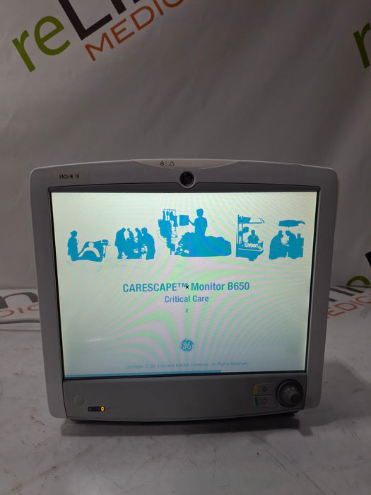 GE Healthcare Carescape B650 Critical Care Patient Monitor