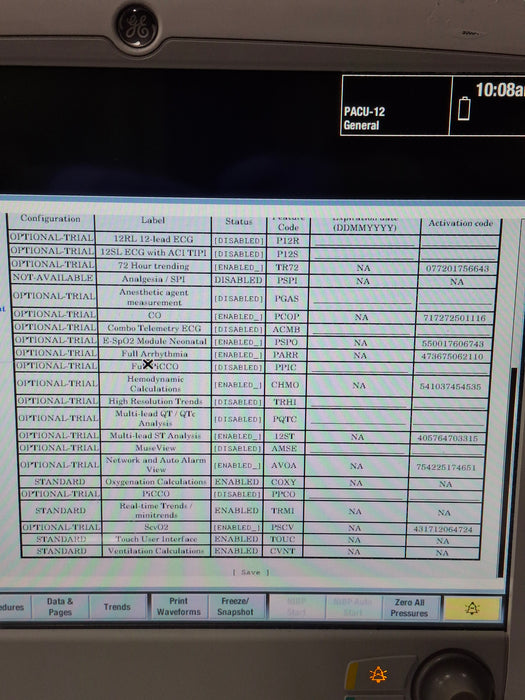 GE Healthcare Carescape B650 Post Anesthesia Care Patient Monitor