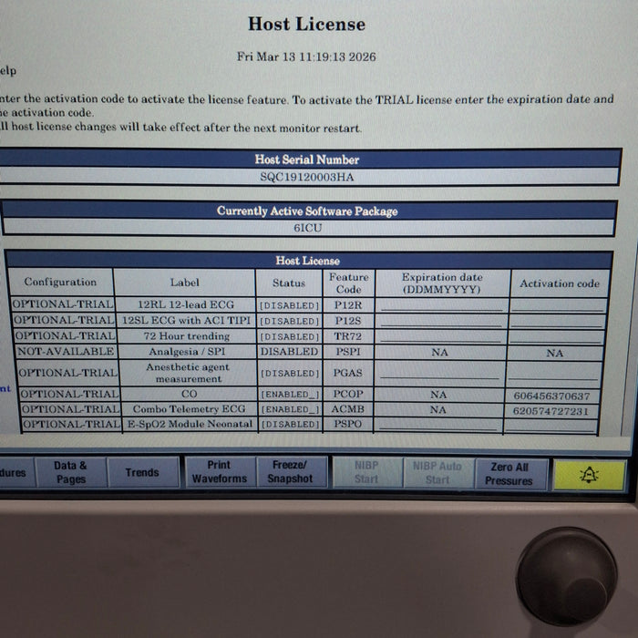 GE Healthcare Carescape B650 Critical Care Patient Monitor