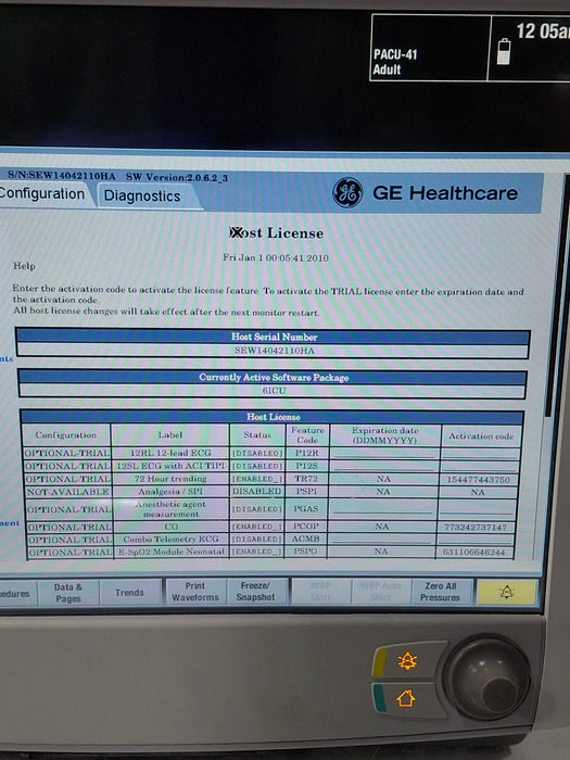 GE Healthcare Carescape B650 Critical Care Patient Monitor