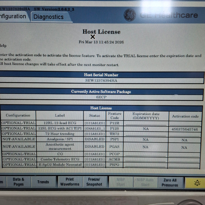 GE Healthcare Carescape B650 Emergency Care Patient Monitor