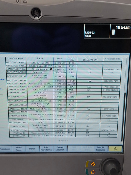 GE Healthcare Carescape B650 Critical Care Patient Monitor
