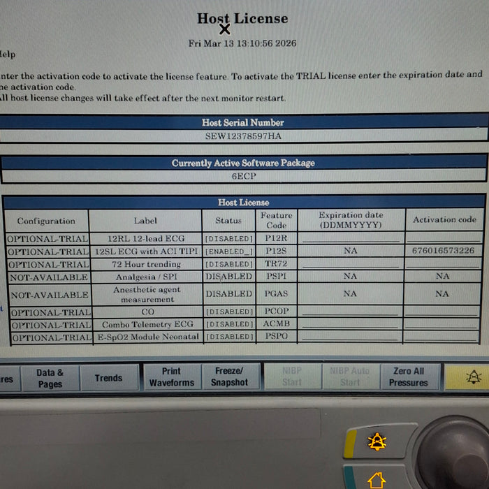 GE Healthcare Carescape B650 Emergency Care Patient Monitor