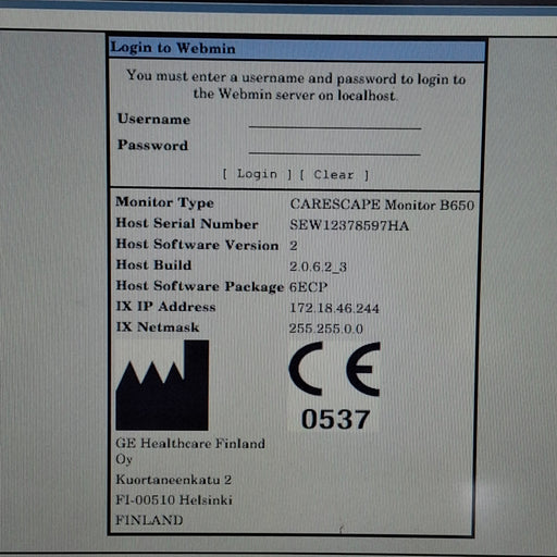 GE Healthcare GE Healthcare Carescape B650 Emergency Care Patient Monitor Patient Monitors reLink Online