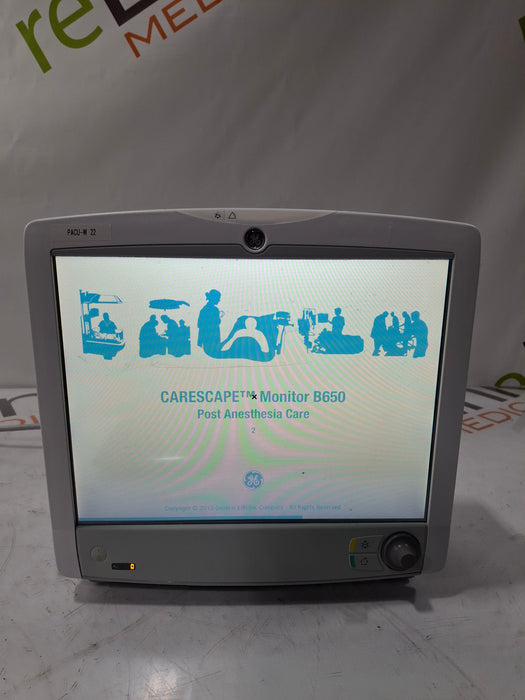 GE Healthcare Carescape B650 Post Anesthesia Care Patient Monitor
