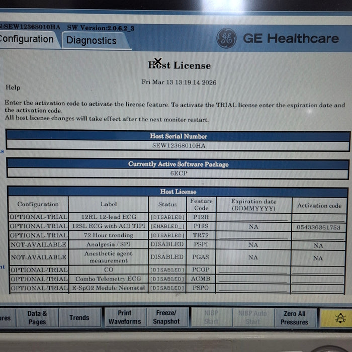GE Healthcare Carescape B650 Emergency Care Patient Monitor