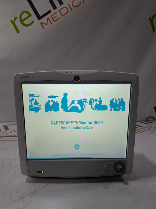 GE Healthcare Carescape B650 Post Anesthesia Care Patient Monitor