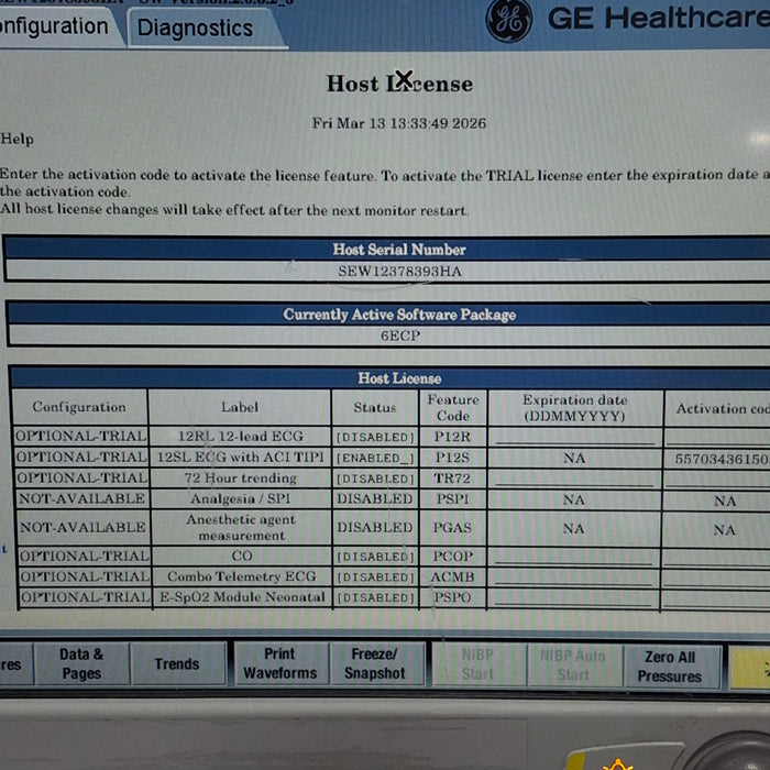 GE Healthcare Carescape B650 Emergency Care Patient Monitor