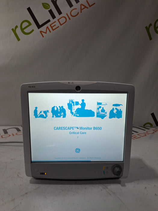 GE Healthcare Carescape B650 Critical Care Patient Monitor