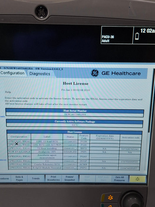 GE Healthcare Carescape B650 Critical Care Patient Monitor