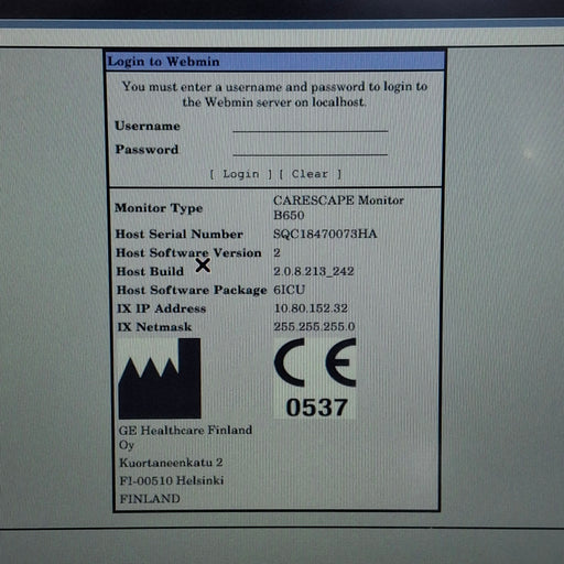 GE Healthcare GE Healthcare Carescape B650 Critical Care Patient Monitor Patient Monitors reLink Online