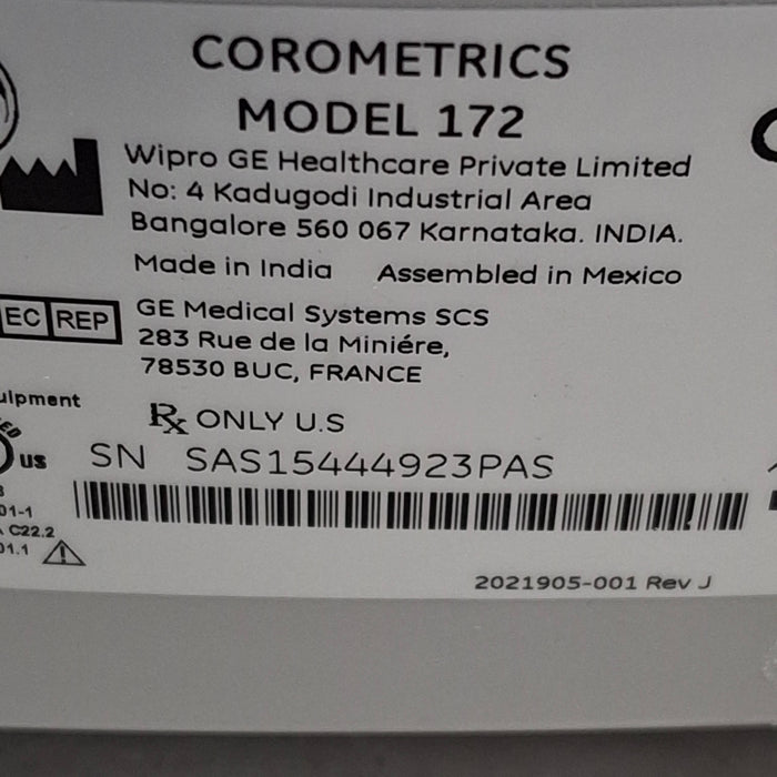 GE Healthcare Corometrics 170 Series Model 172 Fetal Monitor