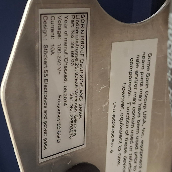 Stockert S5 Heart Lung System Heart-Lung Machine