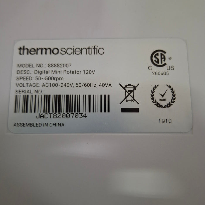 Thermo Scientific 88882007 Digital Mini Rotator