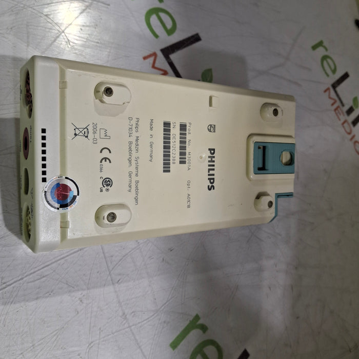 Philips M3001A-A01C18 Fast SpO2, NIBP, 12 lead ECG, Temp, IBP MMS Module