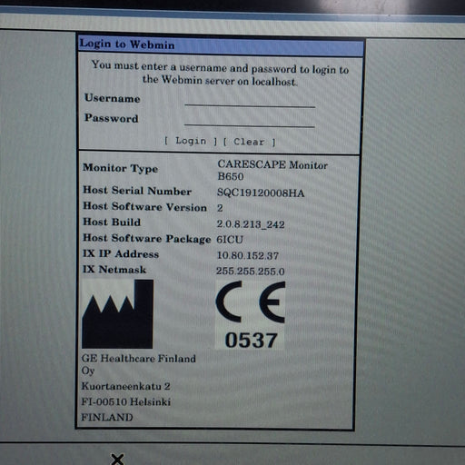 GE Healthcare GE Healthcare Carescape B650 Critical Care Patient Monitor Patient Monitors reLink Online